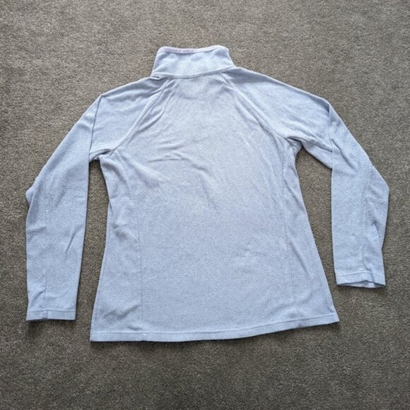 Columbia baby blue white thin fleece pullover women's size Large - Picture 2 of 8